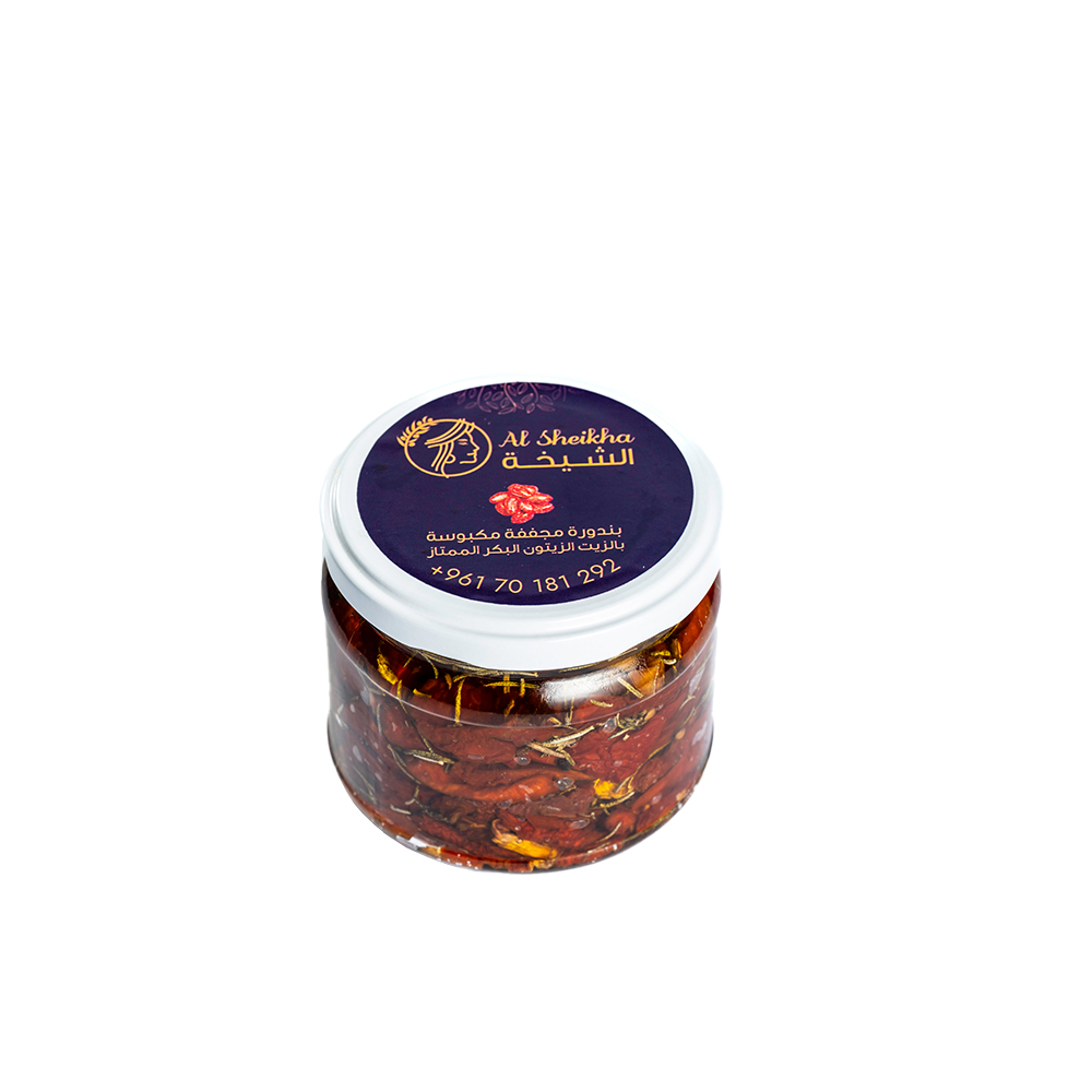 بندورة مجففة بزيت الزيتون البكر الممتاز - 300 غرام